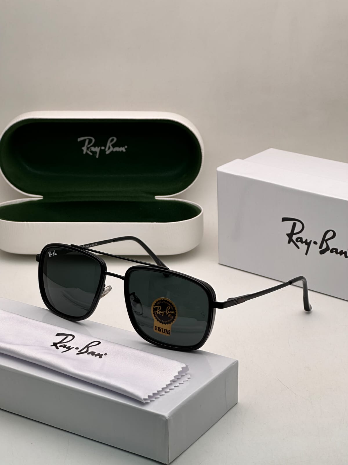 Ray-Ban Latest Fancy All Season Special RB Square Black Black 5675 Trending Hot Favorite Fashionable Sunglass For Unisex.