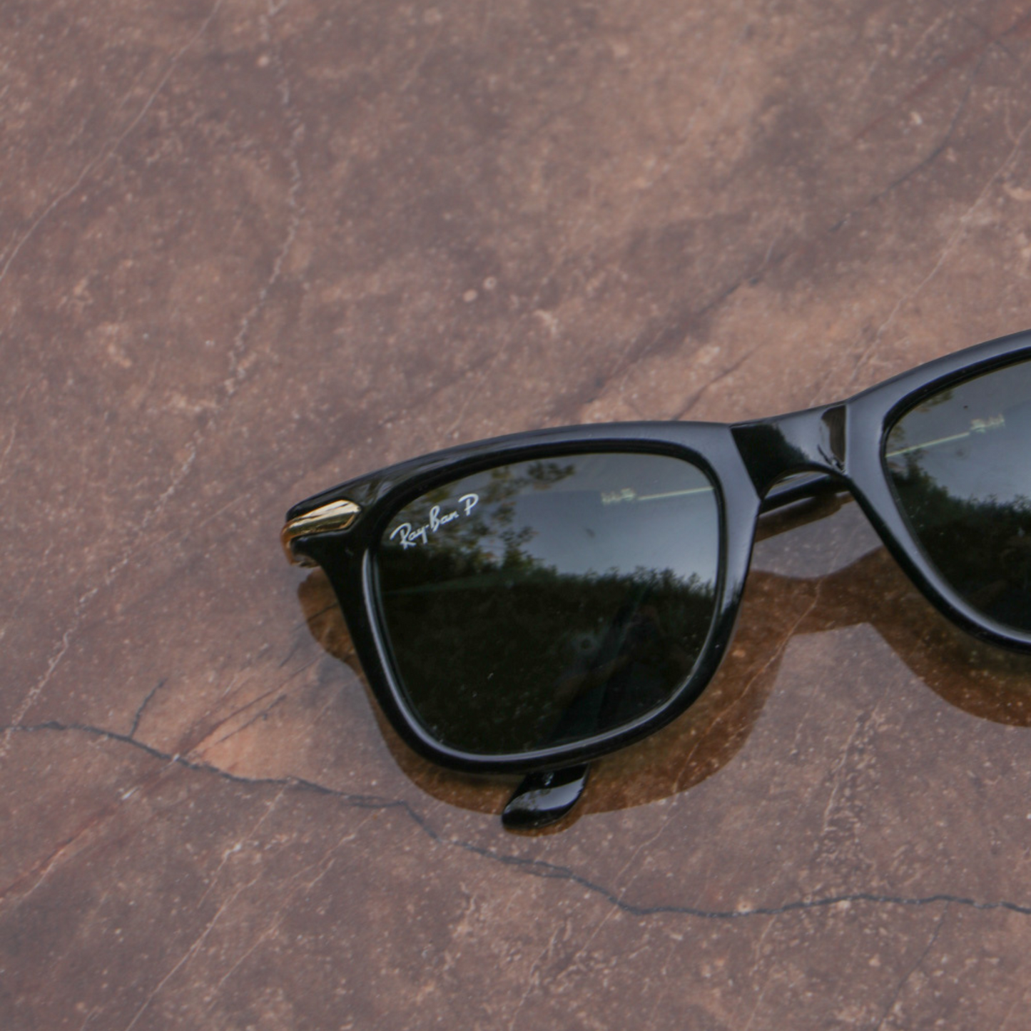 RAY-BAN New Modern Addition Green & Gold 2148 Square Sunglass For Unisex