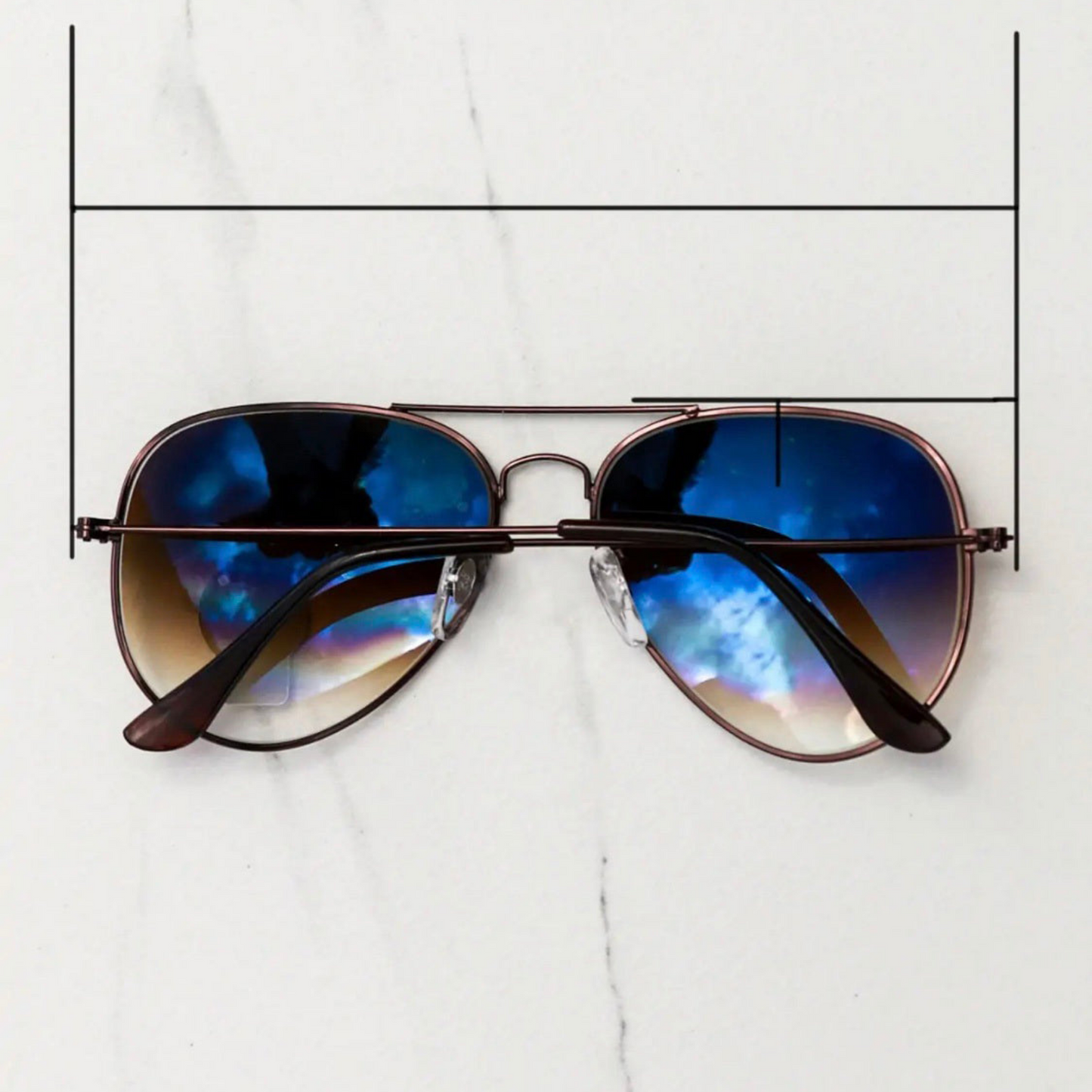 RAY-BAN Brown Shaded & Brown 3026 Aviator Causal Latest Sunglass For Unisex.