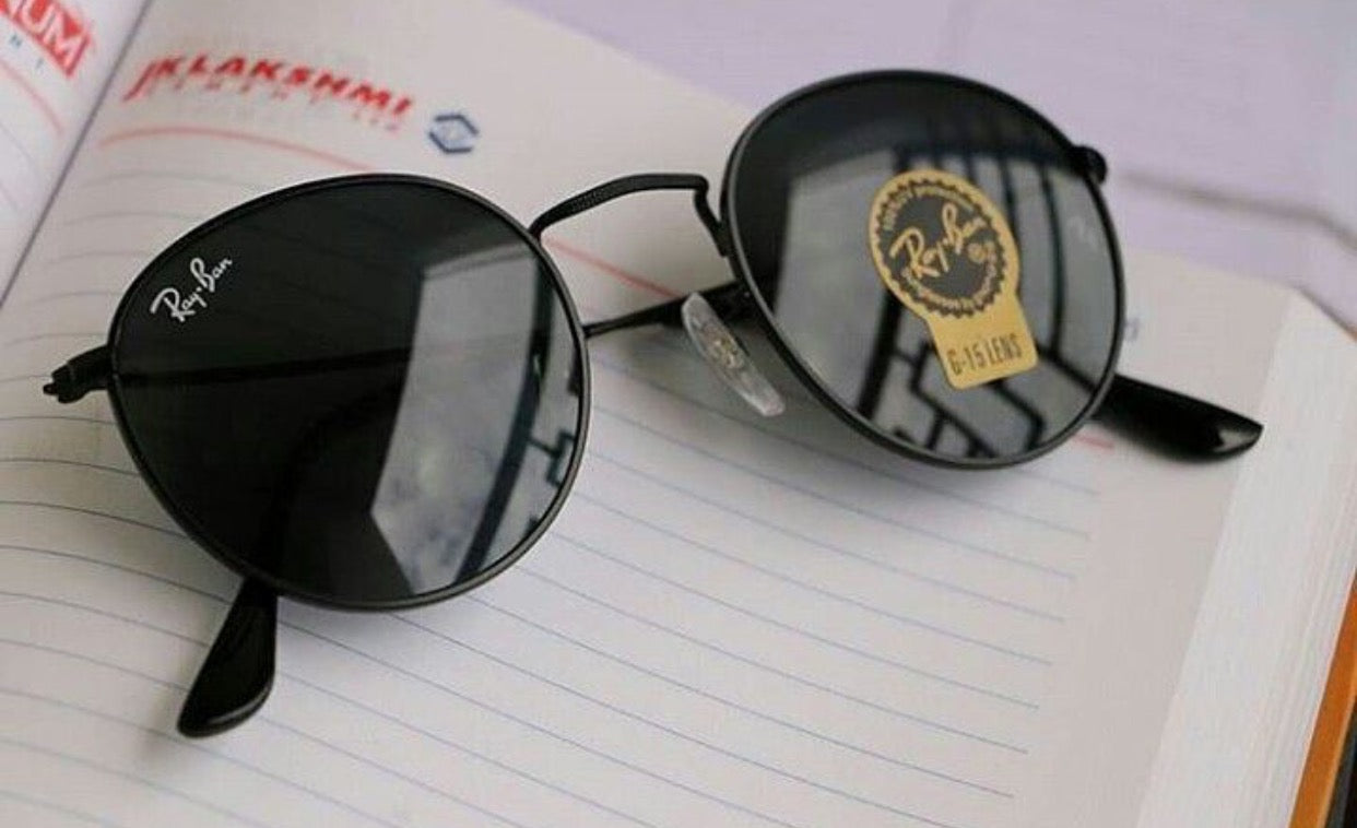 RAY-BAN Black & Black ( 3447) New 26-mm Men's Sunglasses.