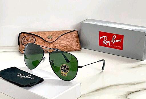 RAY-BAN New Fancy Men's Oval Aviator Silver Metal Frame Trendy Hot Favourite Wintage Sunglass For Unisex.