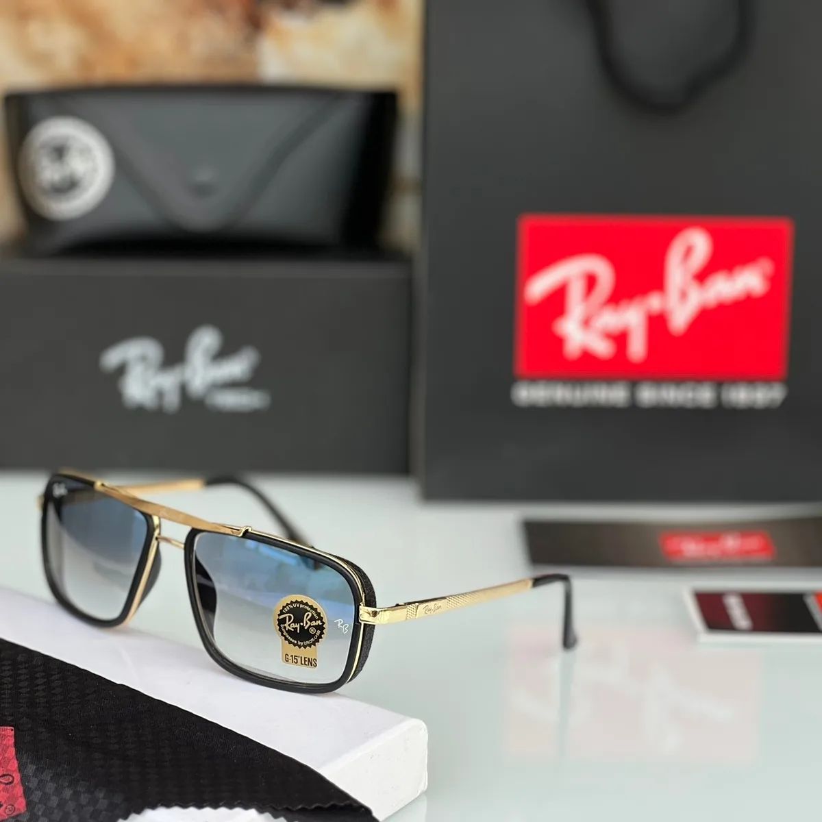 RAY-BAN New Top Trending Men's Pack Of 2 Combo Hot Favourite Wintage Sunglass For Unisex.
