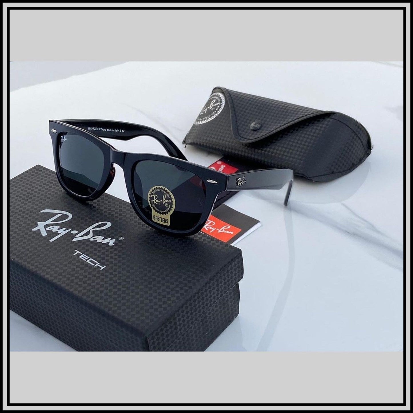 RAY-BAN Black & Black ( 2140 ) New 26-mm Men's Sunglasses.