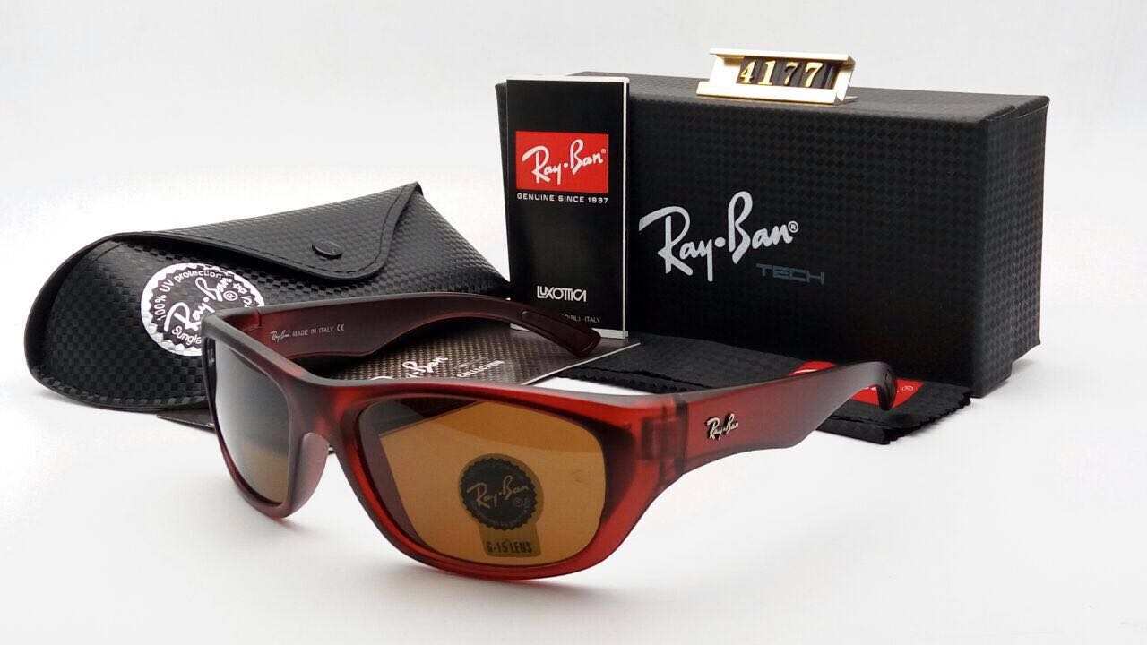 RAY-BAN Black & Black 4177 Sports Riding Wear Men's Sunglass.