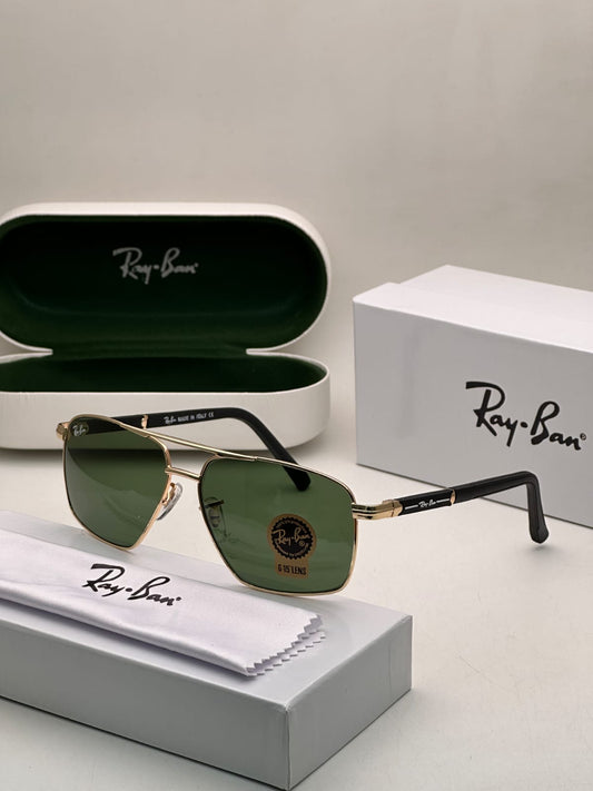 Ray-Ban Latest Fancy All Season Special RB Square Green Gold 5131 Trending Hot Favorite Fashionable Sunglass For Unisex.