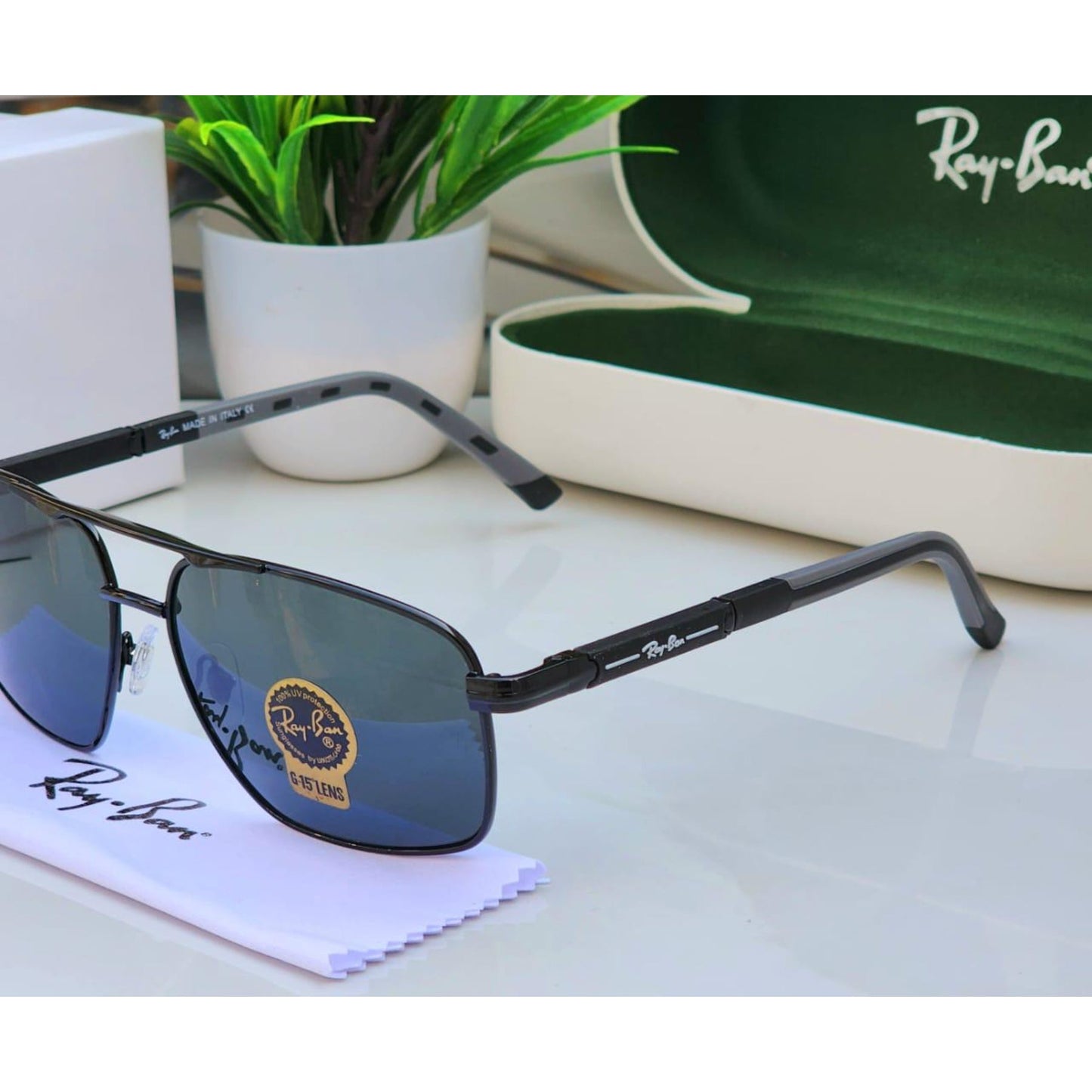 Ray-Ban Latest Fancy All Season Special RB Square 9713 Trending Hot Favorite Fashionable Sunglass For Unisex.