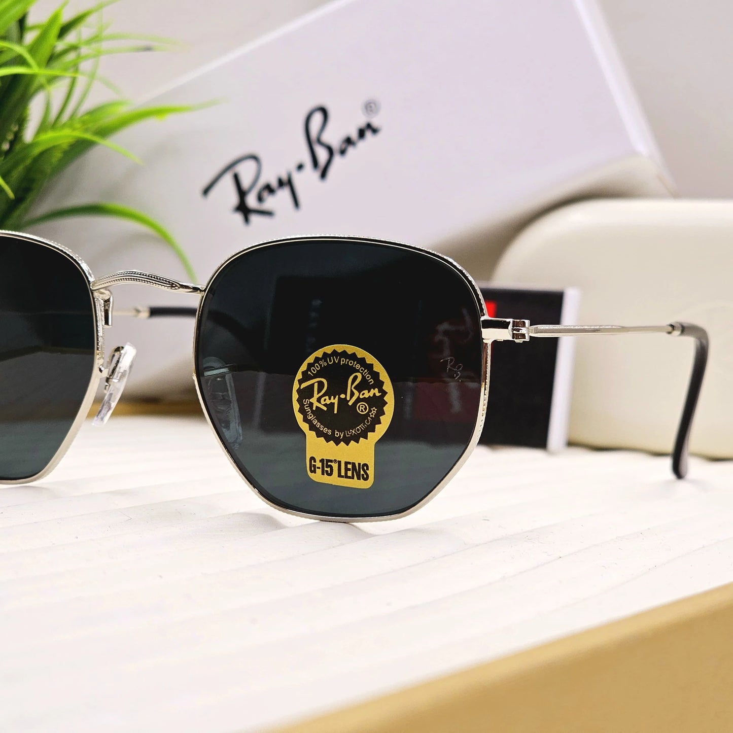 Latest Fancy All Season Special Ray Ban RB Hexagaon Trending Hot Favorite Fashionable Sunglass For Unisex.