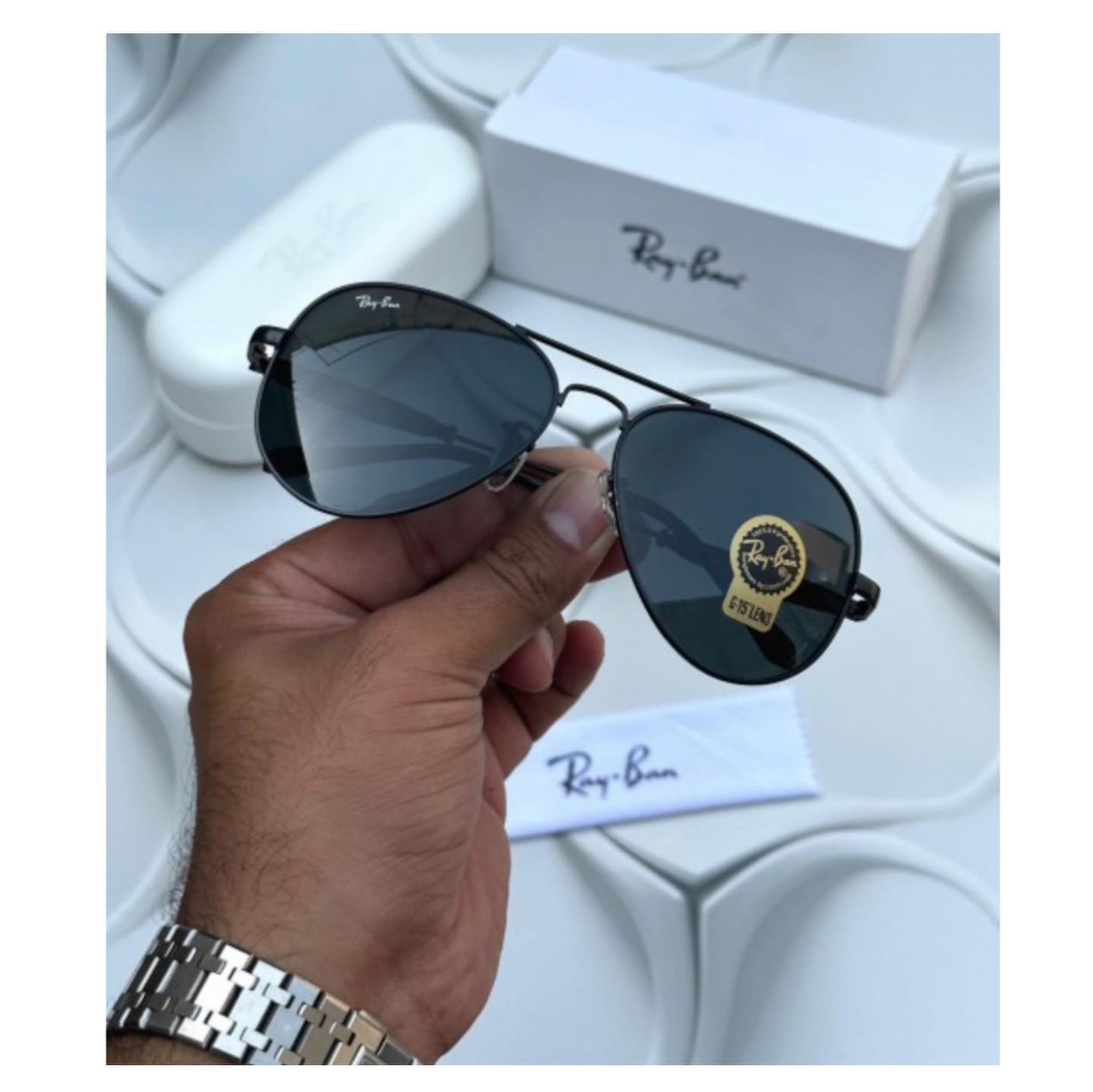 New Vintage Branded Ray-Ban With 100% UV Oval 3517 Trendy luxury Men & Women Sunglass