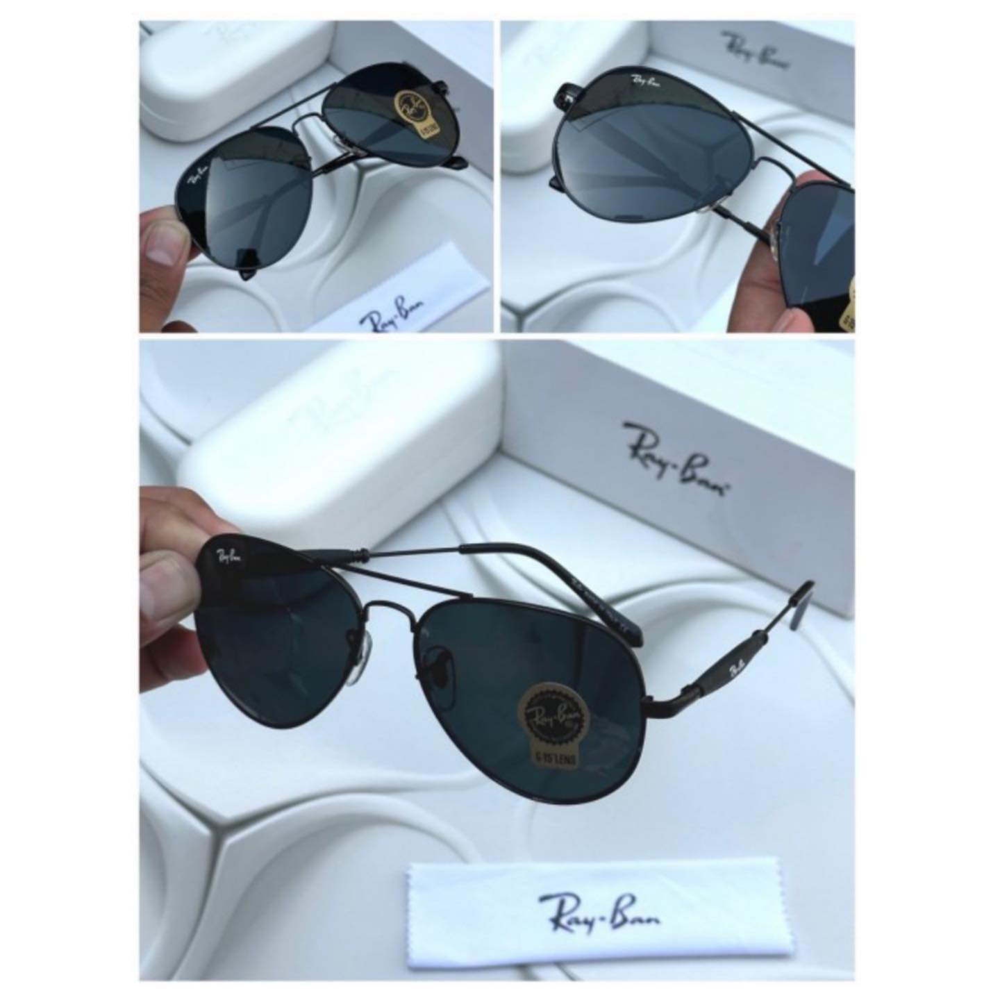 New Vintage Branded Ray-Ban With 100% UV Oval 3517 Trendy luxury Men & Women Sunglass