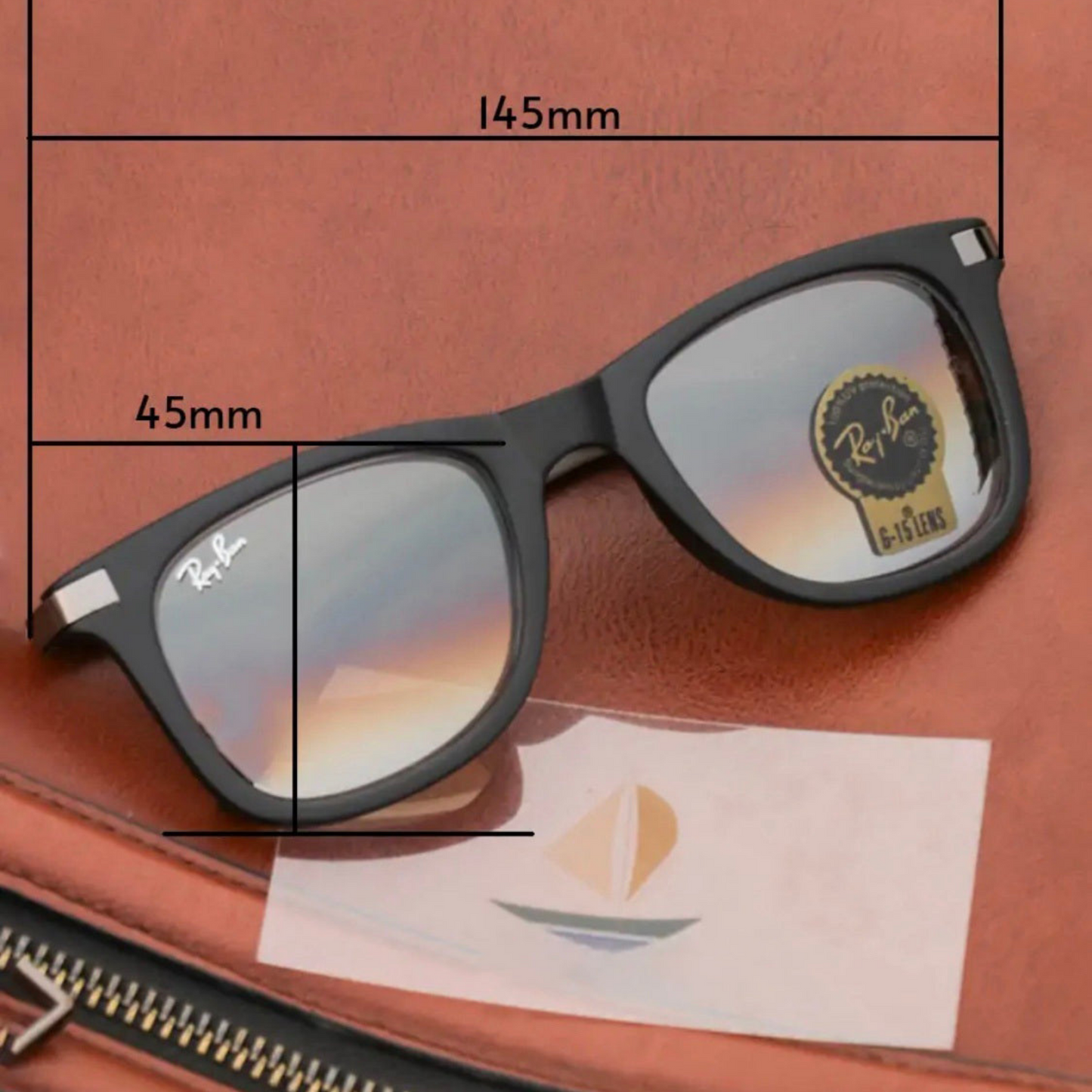 RAY-BAN New Addition Brown Shaded & Black 4287 Square Sunglass For Unisex