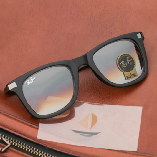 RAY-BAN New Addition Brown Shaded & Black 4287 Square Sunglass For Unisex