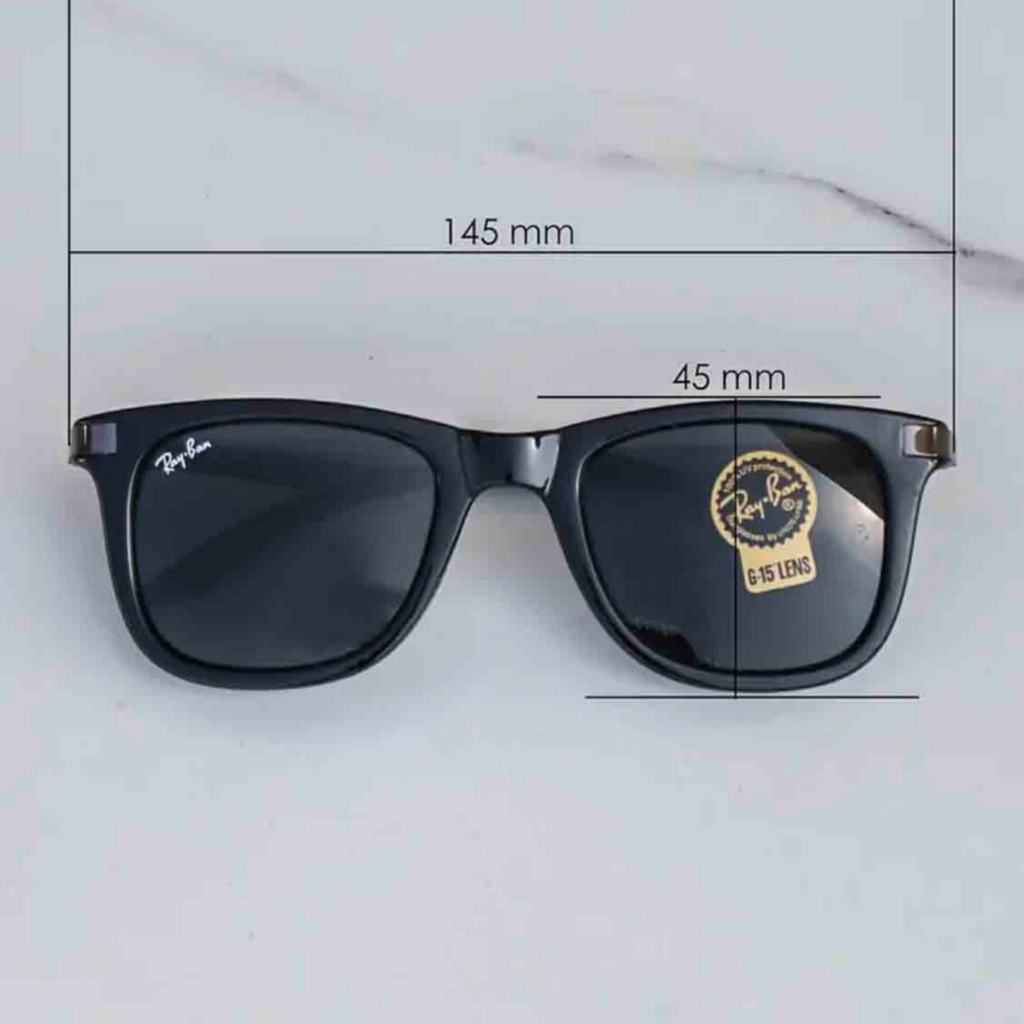 RAY-BAN New Addition Black & Black 4287 Square Sunglass For Unisex