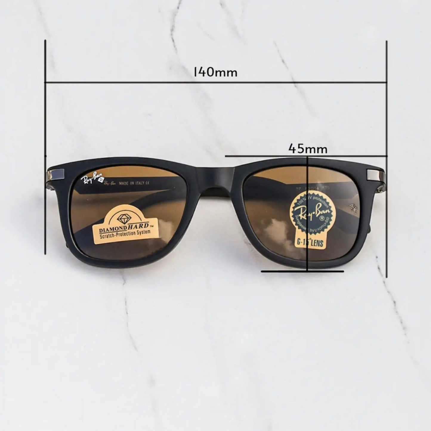 RAY-BAN New Addition Brown & Black 4287 Square Sunglass For Unisex