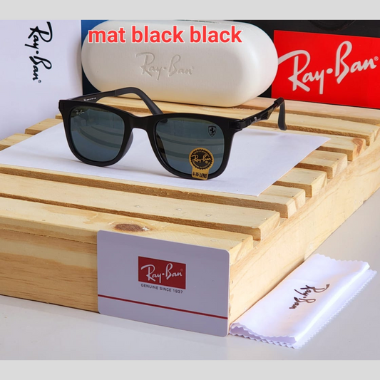 RAY-BAN All Season Special Men Women 7A Quality B2 4287 Square Metal Alluminium Frame Causal Vintage Sunglasses For Unisex. ( B2 A1+4287 Mm )