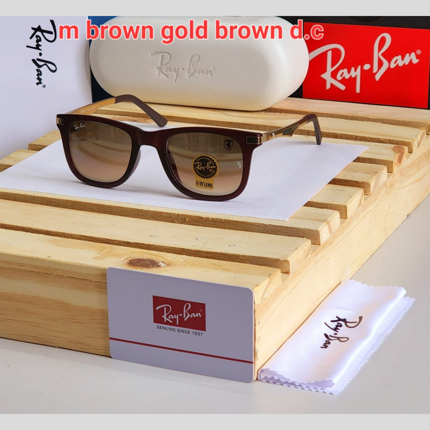 RAY-BAN All Season Special Men Women 7A Quality B2 4287 Square Metal Alluminium Frame Causal Vintage Sunglasses For Unisex. ( B2 A1+4287 Mm )