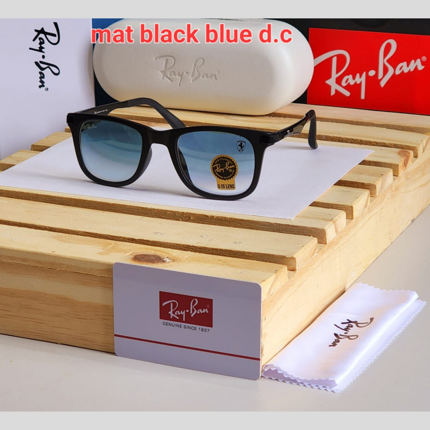 RAY-BAN All Season Special Men Women 7A Quality B2 4287 Square Metal Alluminium Frame Causal Vintage Sunglasses For Unisex. ( B2 A1+4287 Mm )
