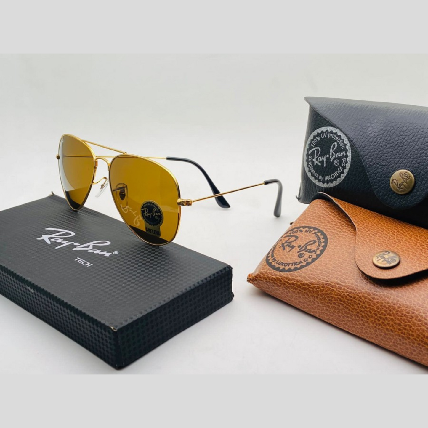 RAY-BAN All Season Special Men Women 7A Quality B2 3026 Aviator Causal Vintage Sunglasses For Unisex. ( A1-3025/26 Mm )