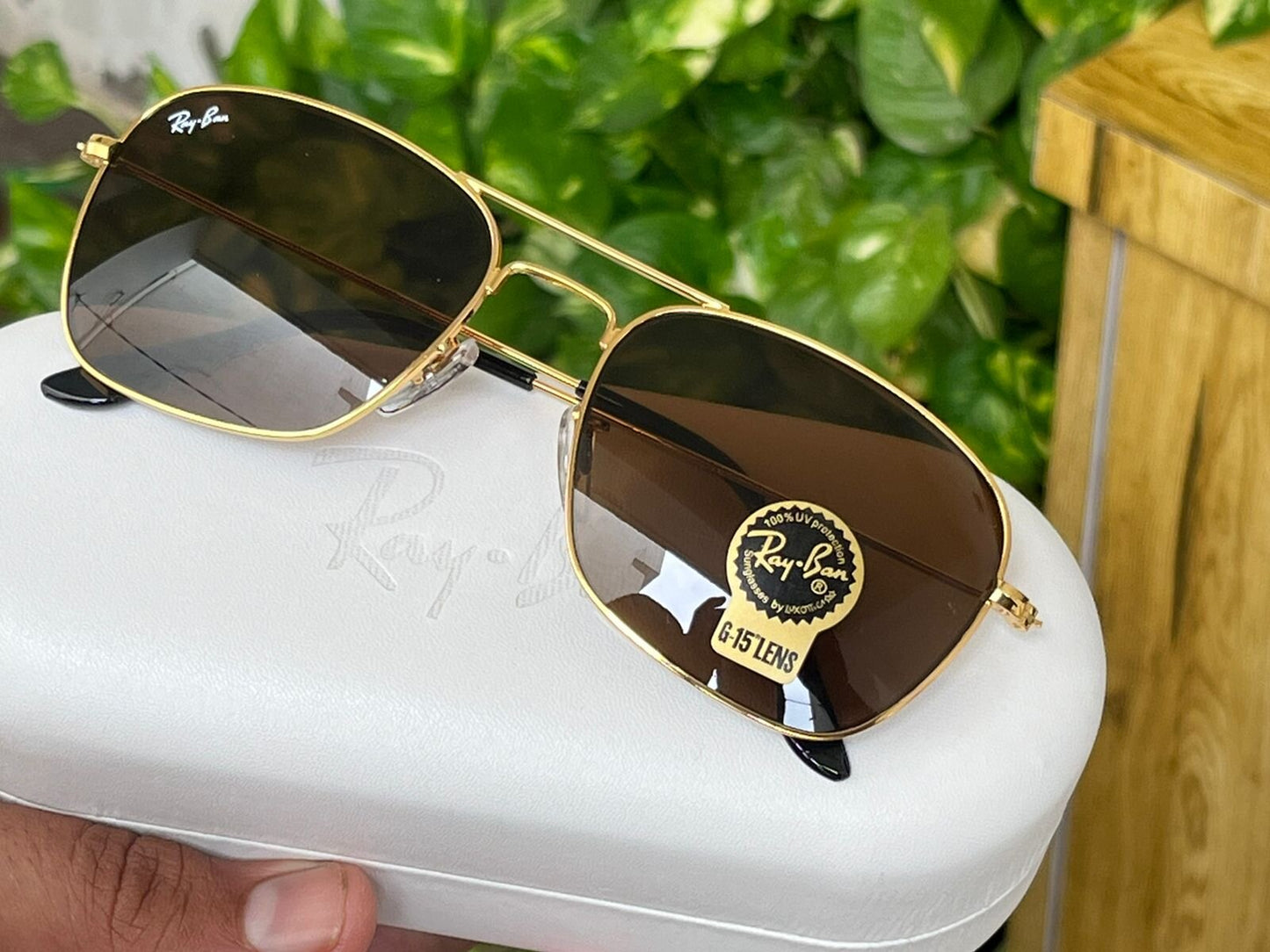 RAY-BAN New Modern Stylish Addition Black & Black 3136 Square Sunglass For Unisex