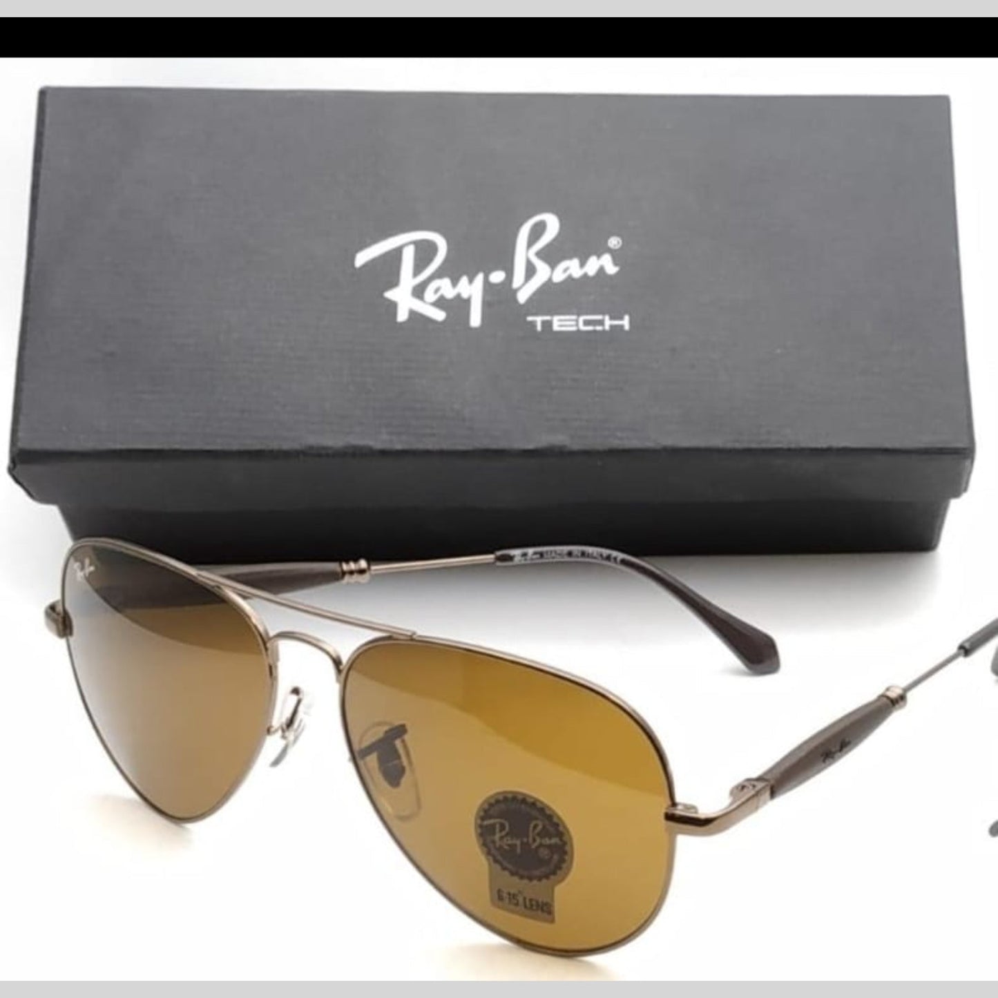 RAY-BAN Brown & Brown 3517 Oval Trendy Hot Favourite Wintage Sunglass For Unisex.