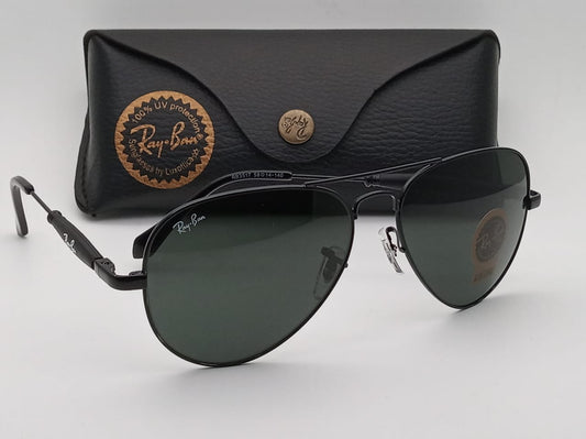 RAY-BAN Black & Black 3517 Oval Trendy Hot Favourite Wintage Sunglass For Unisex.