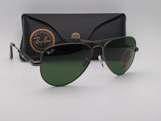 RAY-BAN Gun-Green 3517 Oval Trendy Hot Favourite Wintage Sunglass For Unisex.