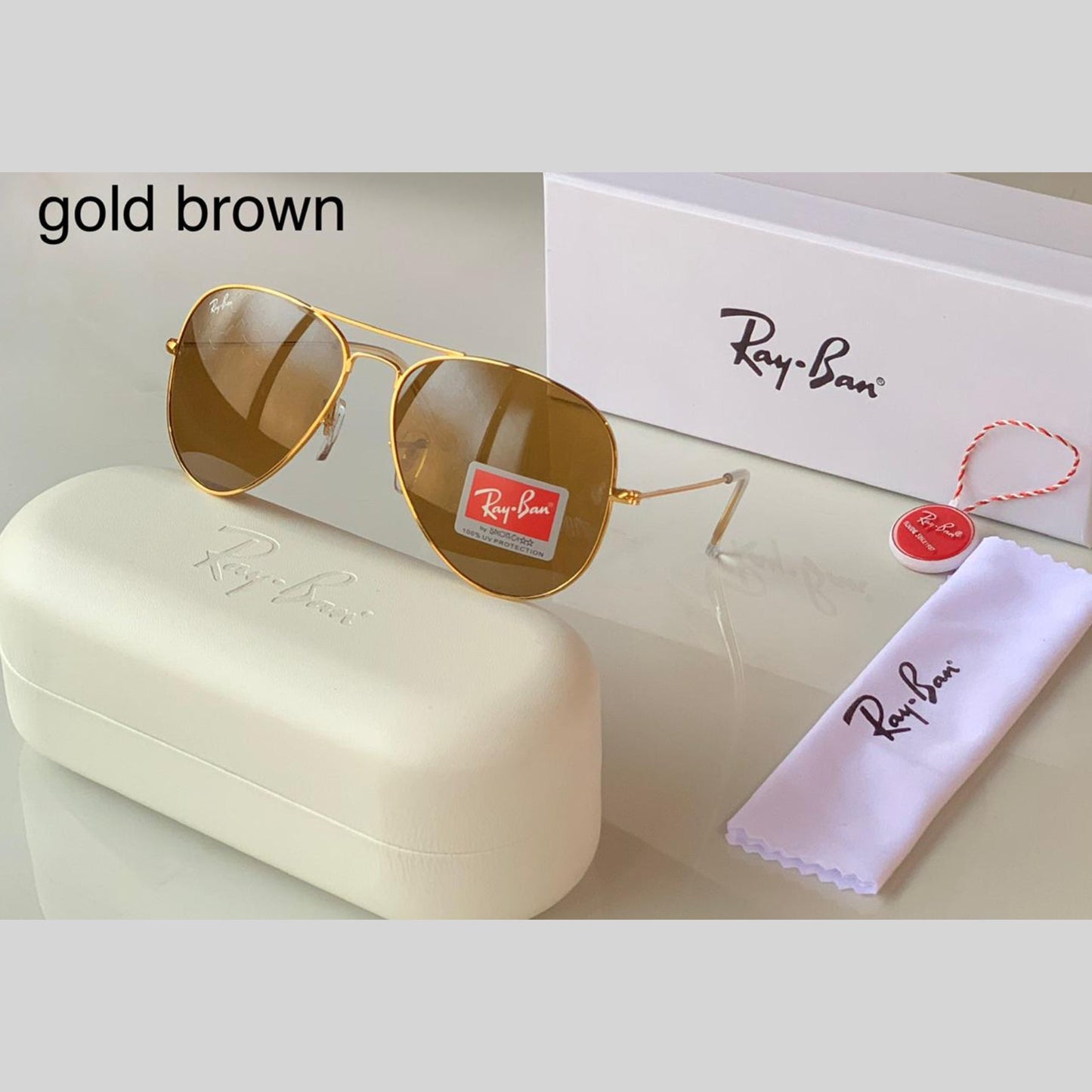 New Vintage Branded Ray-Ban With 100% UV Aviator 3026 Trendy luxury Men & Women Sunglass