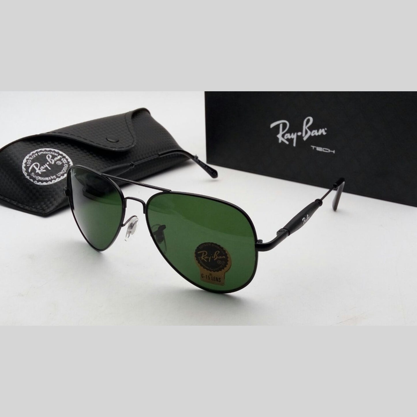RAY-BAN Green & Black 3517 Oval Trendy Hot Favourite Wintage Sunglass For Unisex.