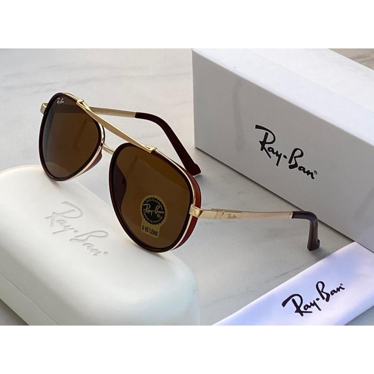 RAY-BAN Black & Black 4414 New Stylish Men Women A1+ Quality Latest Designer Hot Favorite Square Vintage Sunglasses ( RB-4414 Oval Side Cap Sunglass )