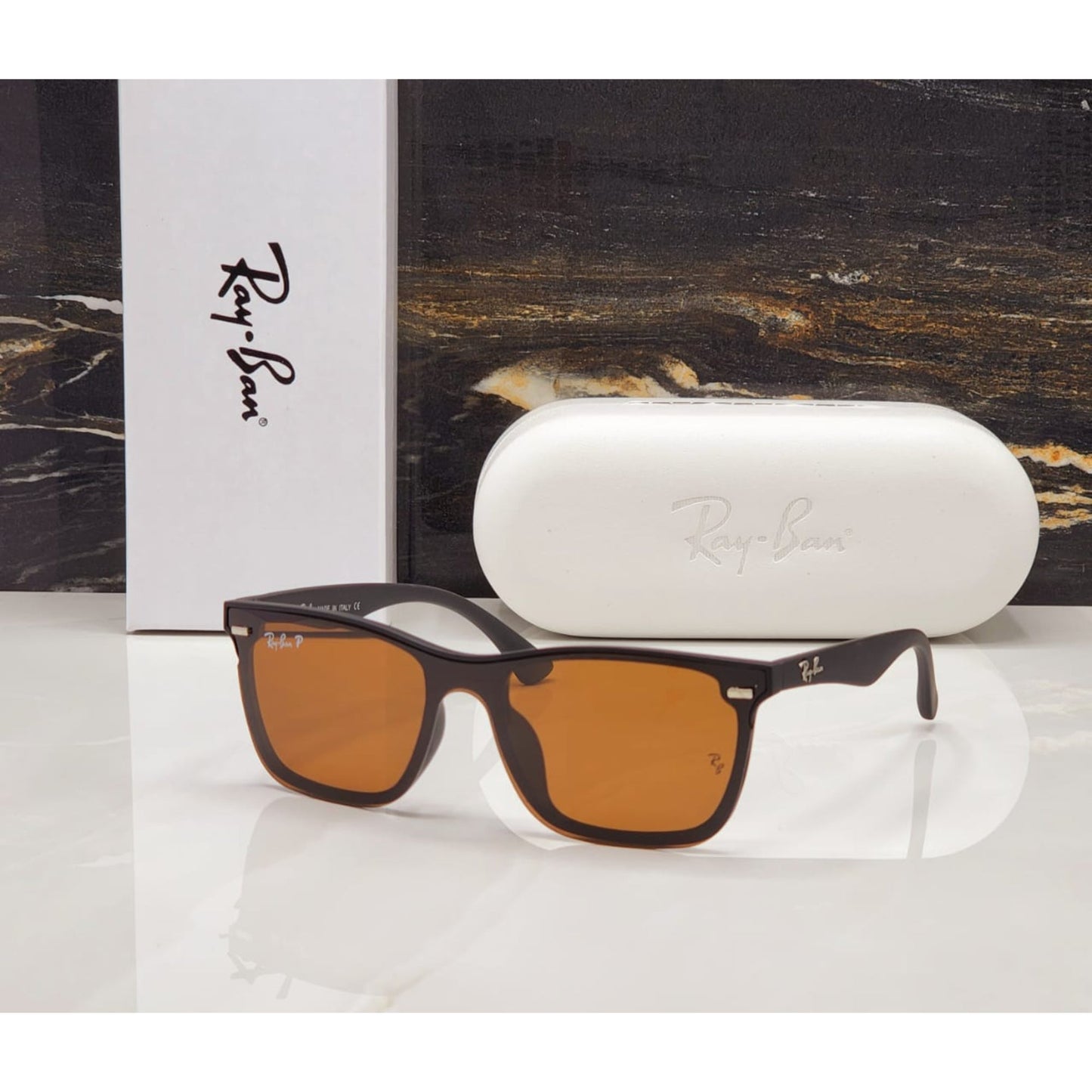 New Vintage Branded Ray-Ban With 100% UV Square 4487 Trendy luxury Men & Women Sunglass