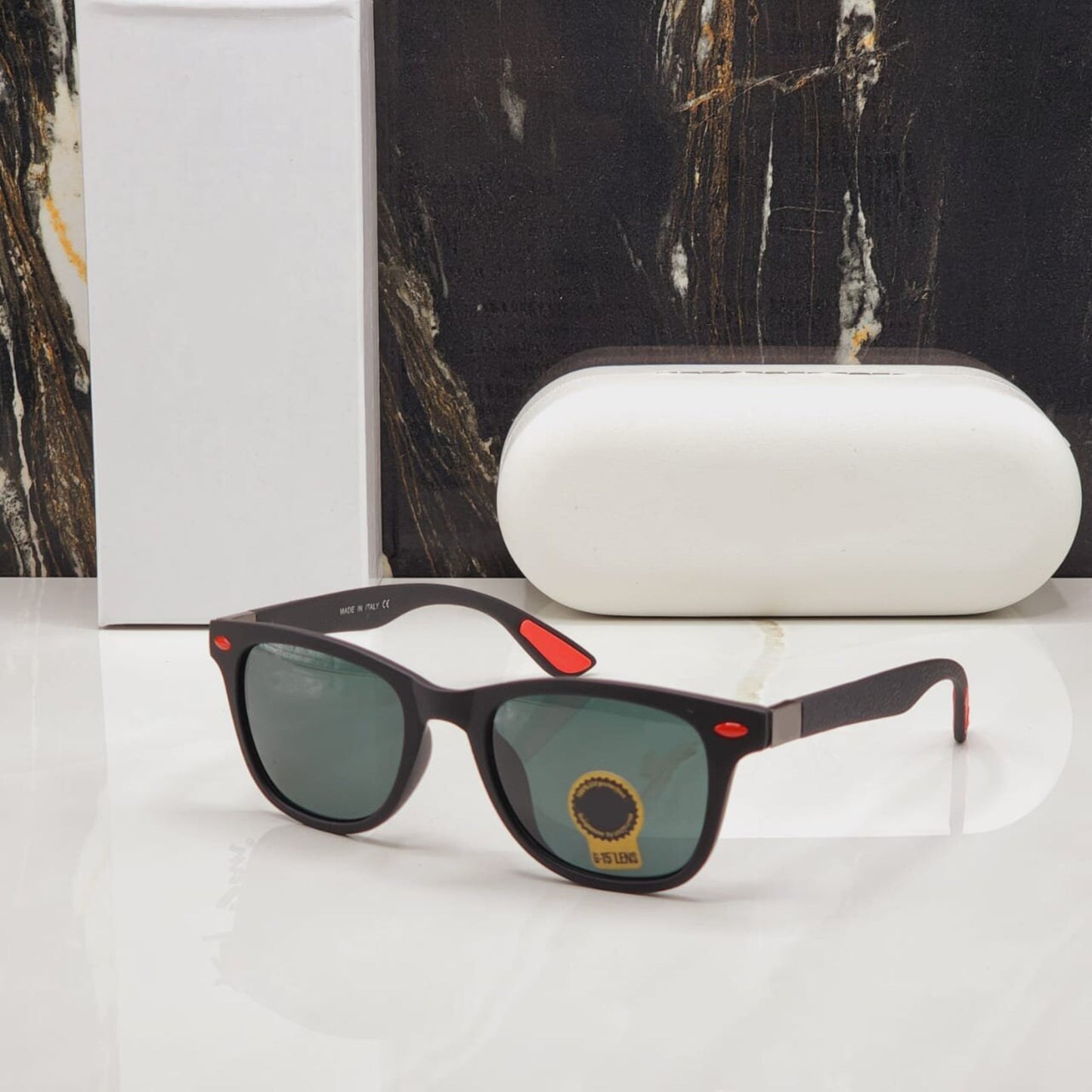 RAY-BAN All Season Special Men Women 7A Quality Shaded 4195 Square Causal Vintage Sunglasses For Unisex. ( B2 A1-4195 Mm )