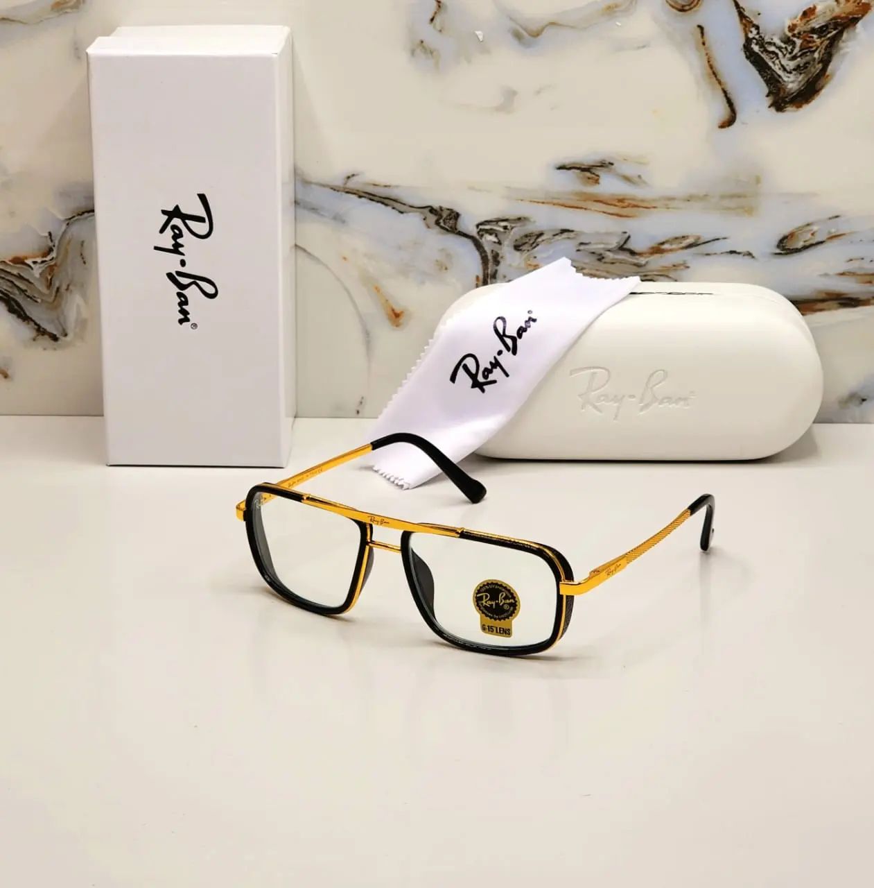 RAY-BAN Day-Night & Gold 4413 Square Modal Causal Latest Sunglass For Unisex.