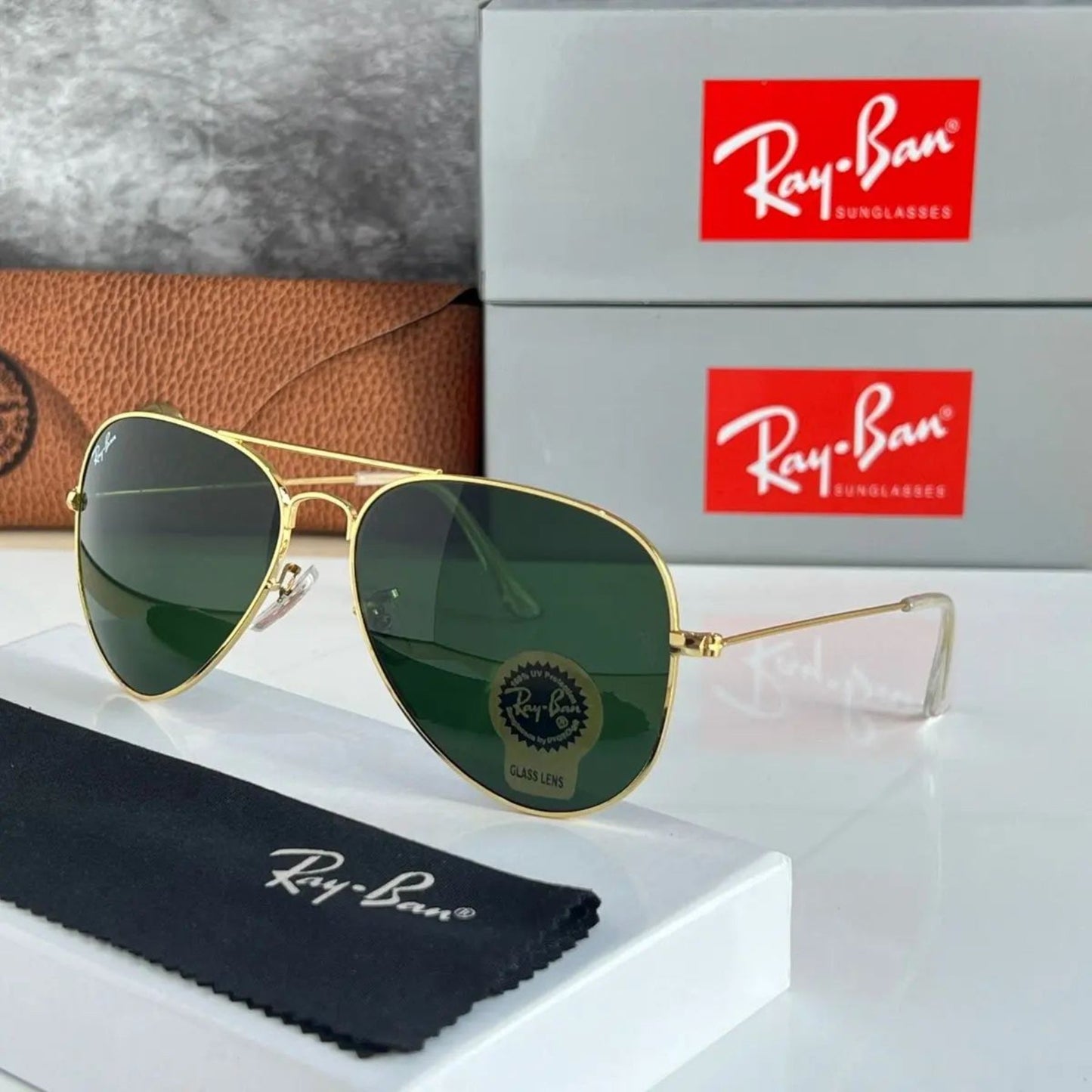 RAY-BAN New Fancy Men's Aviator Metal Trendy Hot Favourite Wintage Sunglass For Unisex.