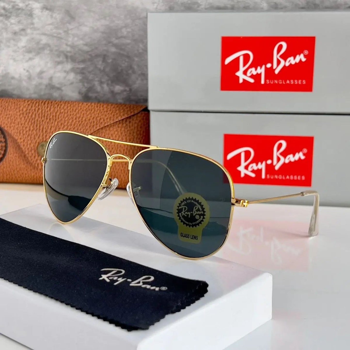RAY-BAN New Fancy Men's Aviator Metal Trendy Hot Favourite Wintage Sunglass For Unisex.