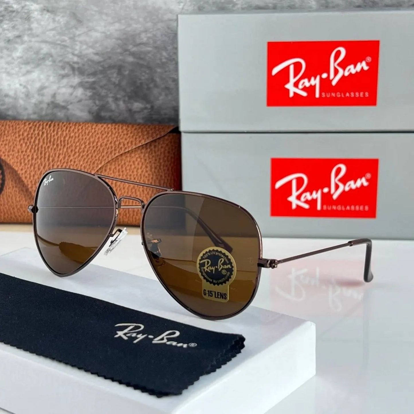 RAY-BAN New Fancy Men's Aviator Metal Trendy Hot Favourite Wintage Sunglass For Unisex.