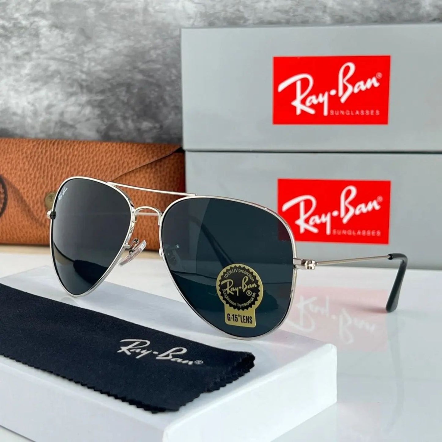 RAY-BAN New Fancy Men's Aviator Metal Trendy Hot Favourite Wintage Sunglass For Unisex.