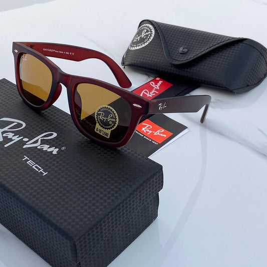 RAY-BAN Brown & Brown 2140 Wayfarer Trendy Hot Favourite Wintage Sunglass For Unisex.