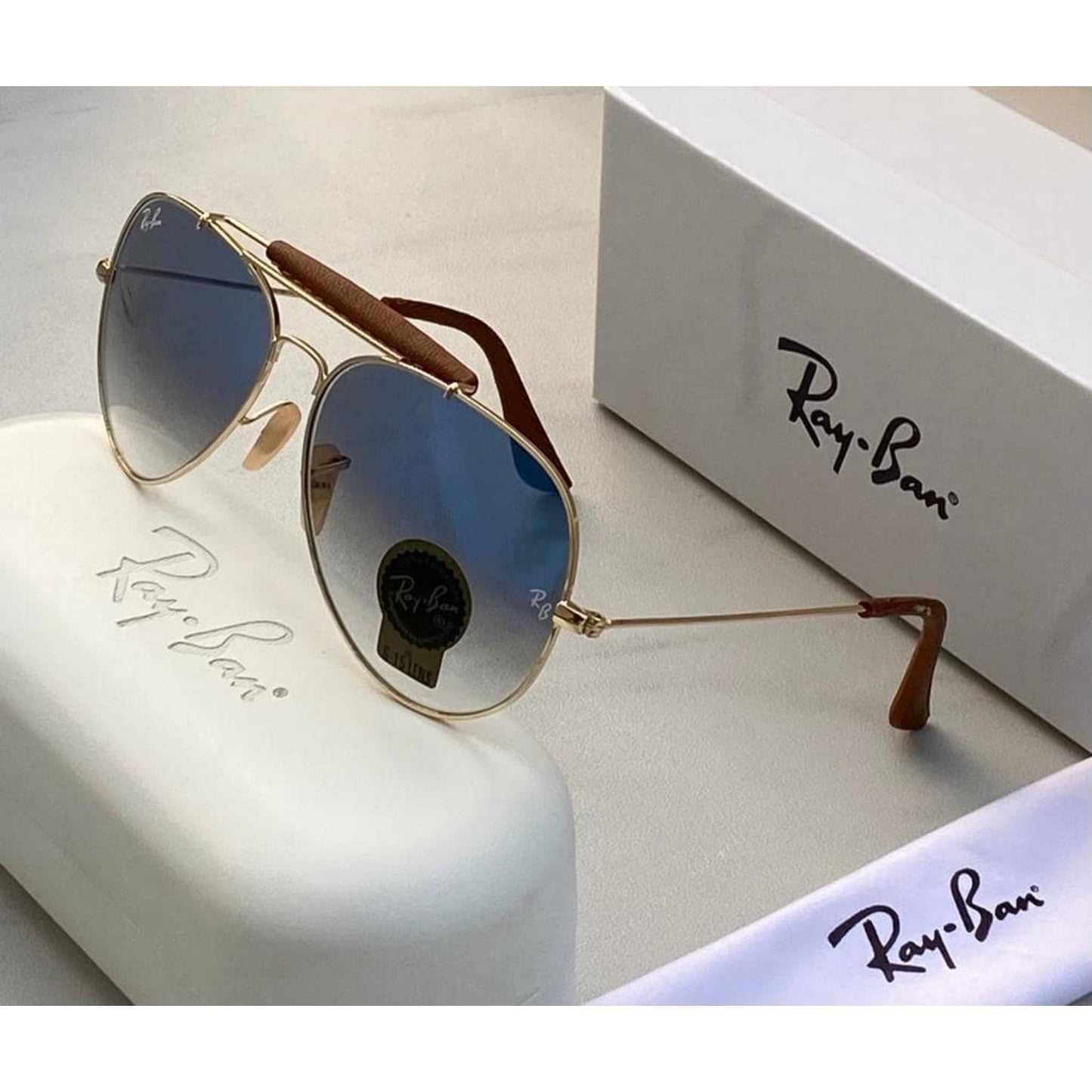 RAY-BAN All Season Special Men Women 7A Quality Aviator Bridge Causal Vintage Sunglasses For Unisex. ( B2 A1-3422 Mm )