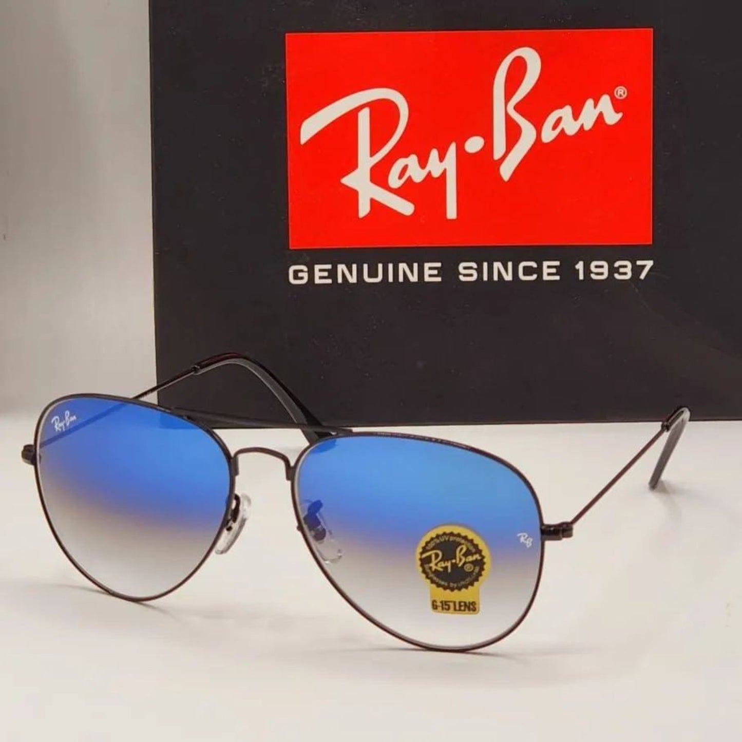 RAY-BAN New Fancy Men's Oval Aviator Silver Metal Frame Trendy Hot Favourite Wintage Sunglass For Unisex.