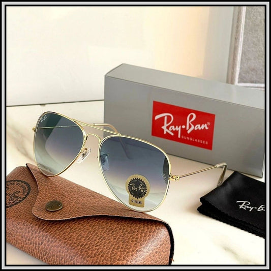 RAY-BAN Blue Dc & Gold ( 3026 ) New 26-mm Men's Sunglasses.