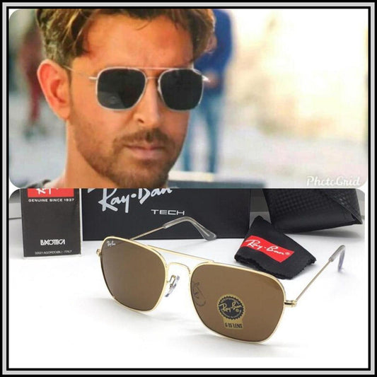 RAY-BAN Brown & Gold ( 3136 ) New 26-mm Men's Sunglasses.