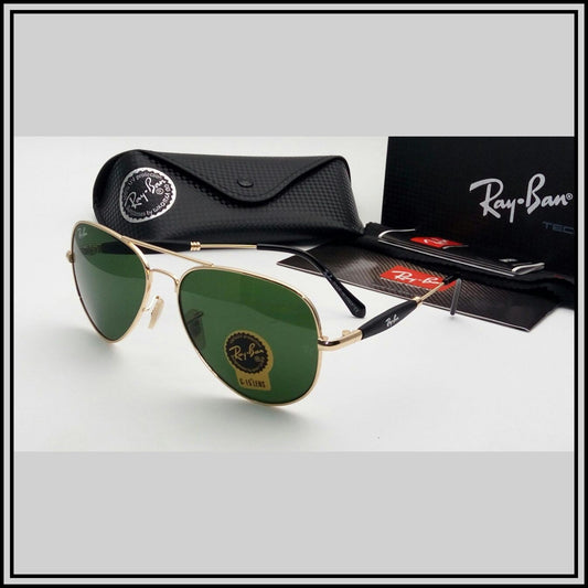 RAY-BAN Green & Gold ( 3517 ) New 26-mm Men's Sunglasses.